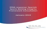 ESSA response: Spanish sports betting integrity ... ESSA response: Spanish sports betting integrity