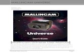 Mallincam Universe User Manual Universe User Manual Page i MALLINCAM UNIVERSE [Version 1.0] Michael