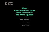 Waves Wave Speed on a String Pulse Propagation The Wave ... lanasheridan/4C/Phys4C-Lecture26-san.pdfآ 