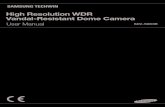 High Resolution WDR Vandal-Resistant Dome Camera Samsung Techwin Co., Ltd shall reserve the copyright
