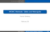 MCMC Methods: Gibbs and Metropolis The Metropolis-Hastings algorithm Gibbs sampling MCMC Methods: Gibbs