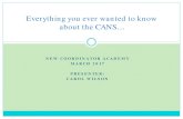 Everything you ever wanted to know about CSA Everything you ever wanted to know about the CANS MUAI