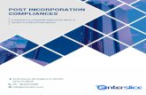 Regulatory Post Incorporation Compliances Post Incorporation Compliances As per Companies Act, 2013