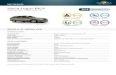 Dacia Logan MCV -  .Dacia Logan MCV 1.5 diesel Base, LHD 57% 75% 55% 38% DETAILS OF TESTED CAR SPECIFICATIONS Tested model Dacia Logan MCV 1.5