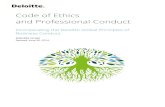 Code of Ethics and Professional Conduct - Deloitte US Code of Ethics and Professional Conduct ... relevant Codes of Conduct of other ... About the Code of Ethics and Professional Conduct