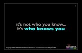 Its Not Who You Know... Its Who Knows You!