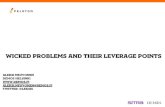 Wicked problems and leverage points