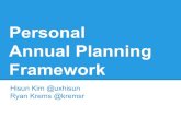 Personal Annual Planning Framework