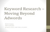Keyword Research - Moving Beyond Adwords - SMX Israel 2013