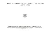 THE ENVIRONMENT (PROTECTION) ACT, 1986 - Ministry Environment (Protection) Act, 1986 No. 29 OF 1986 123rd May, ... use, collection, destruction. conversion, ... prohibition or regulation
