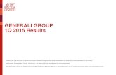 Generali Group 1Q 2015 Results