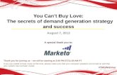 You Can't Buy Love: The Secrets of Demand Generation Strategy and Success