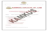 “CONSTITUTIONAL LAW OF INDIA” - Kamkus College of Law Of India.pdf5 Narender kumar “Introduction to the Constitutional law of India ... constitutional framework was created for