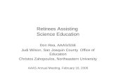 Retirees Assisting  Science Education