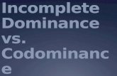 Incomplete Dominance vs. Codominance