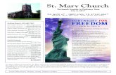 St. Mary Church 2013. 1. 7.آ  This Weekâ€™s Parish Events Sunday [07/02]: Peterâ€™s Pence Collection