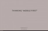 Thinking 'Mobile First'