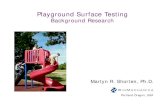 Background Research Playground Safety Initiatives Playground Surfacing and Playground Injuries CPSC
