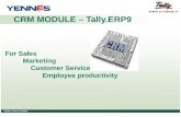 CRM Management in Tally.ERP9 by YENNES Infotec (P) Limited