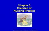 Chapter 5 Theories of Nursing Practice