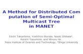 (Slides) A Method for Distributed Computaion of Semi-Optimal Multicast Tree in MANET
