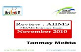 Aiims Nov 2010 Review by Tanmay Mehta