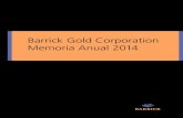 Memoria Anual 2014 - Barrick Gold Corporation