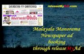 Malayala manorama classified ad booking