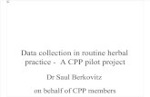CPP Pilot Data Collection Project - Saul Berkovitz