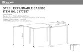 STEEL EXPANDABLE GAZEBO ITEM NO. 0177357 STEEL EXPANDABLE GAZEBO ITEM NO. 0177357 Steel Frame Gazebo