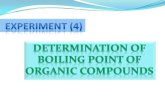 Determination of boiling point of organic compounds