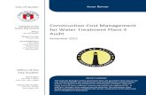A Construction Cost Management Water Treatment Audit Title, Month Year Construction Cost Management