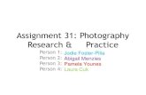 Assignment 31: photography research & practice