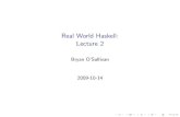 Real World Haskell: Lecture 2