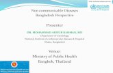 Non communicable Disease Perspective : Bangladesh