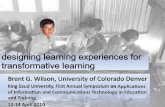 Designing Learning Experienes for Transformative Learning