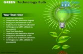 Green technology bulb powerpoint presentation templates.