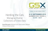 Herding the Cats - MYS Herding the Cats Managing Diverse Collections of Video Data Panel Discussion: