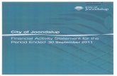 APPENDIX 18 - City of Joondalup APPENDIX 18. City of City of Joondalup Financial Activity Statement