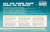 Get the good sleep habit in 30 days - Sleep Well ... Turn bad habits into good ones by creating a simple