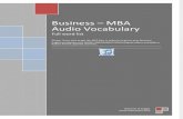 Business - MBA 3000 Words French - English