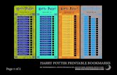 HARRY POTTER PRINTABLE BOOKMARKS ... HARRY POTTER PRINTABLE BOOKMARKS Page 1 of 2. HARRY POTTER PRINTABLE