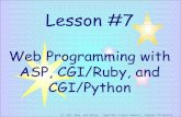 Lesson #7 Web Programming with ASP, CGI/Ruby, and CGI/Python cps530/slides/07_ASP_RUBY_ ¢ 