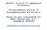 BTEC Level 3 Applied science Transition pack 3 2020 BTEC ... ... BTEC Level 3 Applied science Transition