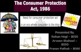 Consumer protection act,1986