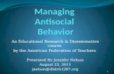 Managing  Antisocial  Behavior