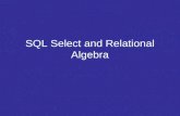 SQL Select and Relational Algebra