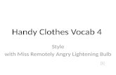 Handy Clothes  Vocab  4