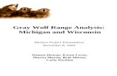 Gray Wolf Range Analysis:  Michigan and Wisconsin