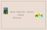 Basic rules for correct riding bike